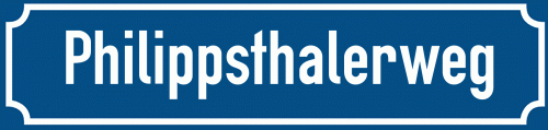 Straßenschild Philippsthalerweg