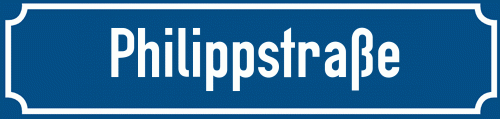 Straßenschild Philippstraße