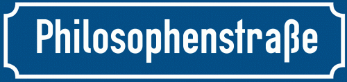 Straßenschild Philosophenstraße