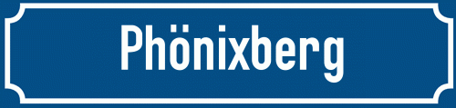 Straßenschild Phönixberg zum kostenlosen Download