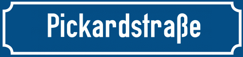 Straßenschild Pickardstraße