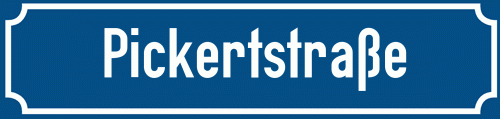 Straßenschild Pickertstraße