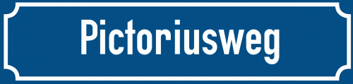 Straßenschild Pictoriusweg