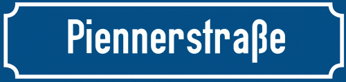 Straßenschild Piennerstraße