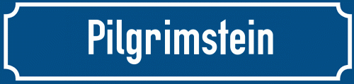 Straßenschild Pilgrimstein zum kostenlosen Download