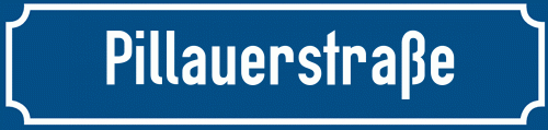 Straßenschild Pillauerstraße zum kostenlosen Download