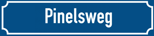 Straßenschild Pinelsweg