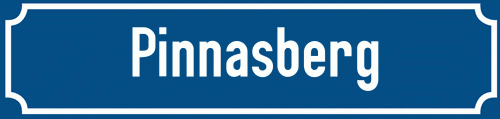 Straßenschild Pinnasberg