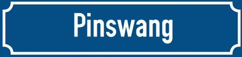 Straßenschild Pinswang
