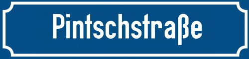 Straßenschild Pintschstraße