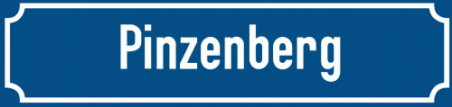 Straßenschild Pinzenberg