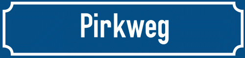 Straßenschild Pirkweg