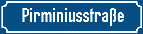 Straßenschild Pirminiusstraße