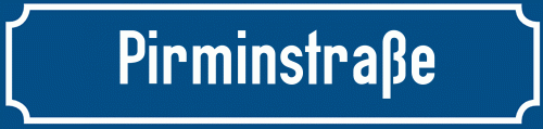 Straßenschild Pirminstraße