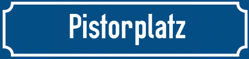 Straßenschild Pistorplatz