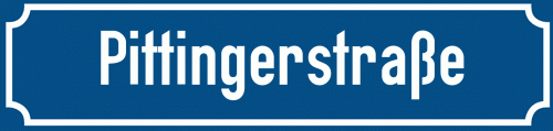 Straßenschild Pittingerstraße