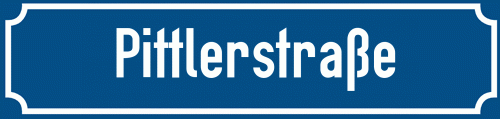 Straßenschild Pittlerstraße