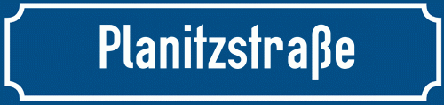Straßenschild Planitzstraße