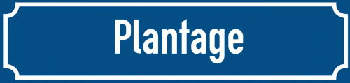 Straßenschild Plantage