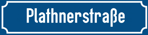 Straßenschild Plathnerstraße