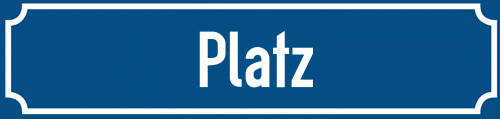 Straßenschild Platz zum kostenlosen Download