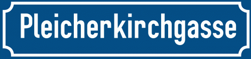 Straßenschild Pleicherkirchgasse