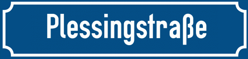 Straßenschild Plessingstraße