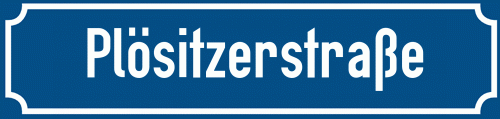 Straßenschild Plösitzerstraße