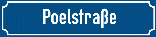 Straßenschild Poelstraße
