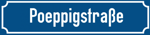 Straßenschild Poeppigstraße