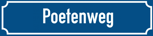 Straßenschild Poetenweg zum kostenlosen Download