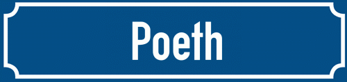 Straßenschild Poeth