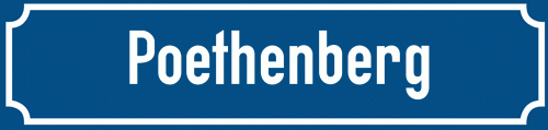 Straßenschild Poethenberg zum kostenlosen Download