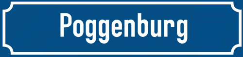 Straßenschild Poggenburg