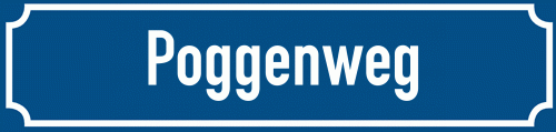 Straßenschild Poggenweg