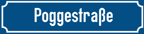 Straßenschild Poggestraße