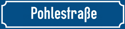 Straßenschild Pohlestraße