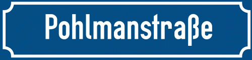 Straßenschild Pohlmanstraße