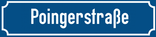 Straßenschild Poingerstraße