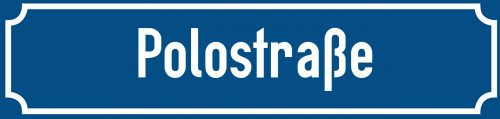 Straßenschild Polostraße