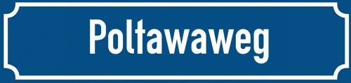 Straßenschild Poltawaweg