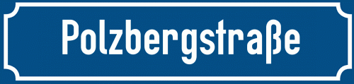 Straßenschild Polzbergstraße