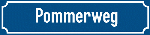 Straßenschild Pommerweg