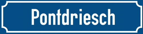 Straßenschild Pontdriesch
