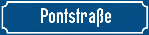 Straßenschild Pontstraße
