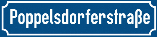 Straßenschild Poppelsdorferstraße
