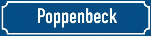 Straßenschild Poppenbeck