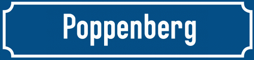 Straßenschild Poppenberg