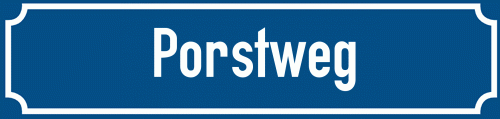 Straßenschild Porstweg