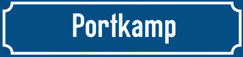Straßenschild Portkamp